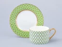 Чашка с блюдцем 250 мл форма Идиллия рисунок Лайм 1 арт. 81.31119.00.1, Чашка с блюдцем 250 мл форма Идиллия рисунок Лайм 1 арт. 81.31119.00.1,