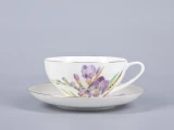 Чашка с блюдцем чайная 300 мл форма Купольная рисунок Freesia арт. 81.29659.00.1, Чашка с блюдцем чайная 300 мл форма Купольная рисунок Freesia арт. 81.29659.00.1,