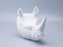 Скульптура форма Носорог голова, Белый бисквит, арт 82.49078.00.1, Скульптура форма Носорог голова, Белый бисквит, арт 82.49078.00.1,