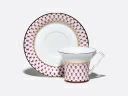 Чашка с блюдцем чайная 260 мл, форма Юлиана, рисунок Сетка-Блюз 2, арт. 81.10802.00.1, Чашка с блюдцем чайная 260 мл, форма Юлиана, рисунок Сетка-Блюз 2, арт. 81.10802.00.1,
