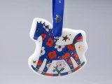 Елочная игрушка в подарочной упаковке форма Лошадка рисунок Синяя, арт. 81.34340.00.1, Елочная игрушка в подарочной упаковке форма Лошадка рисунок Синяя, арт. 81.34340.00.1,