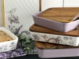 Салатник большого размера с деревянной крышкой форма Стандартная, рисунок Monplaisir Violet (Монплезир Виолет) в упаковке арт 42.00063.00.1, Салатник большого размера с деревянной крышкой форма Стандартная, рисунок Monplaisir Violet (Монплезир Виолет) в упаковке арт 42.00063.00.1,