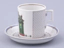 Чашка с блюдцем чайная, форма Гербовая, рисунок Серебряный город 2, арт. 81.32585.00.1, Чашка с блюдцем чайная, форма Гербовая, рисунок Серебряный город 2, арт. 81.32585.00.1,
