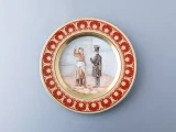 Тарелка декоративная 265 мм форма Mazarin (Мазарин) рисунок Гурьевский Дворник и военный, арт. 80.57801.00.1, Тарелка декоративная 265 мм форма Mazarin (Мазарин) рисунок Гурьевский Дворник и военный, арт. 80.57801.00.1,