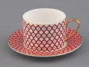 Чашка с блюдцем 250 мл форма Идиллия рисунок Скарлетт 1 арт. 81.26826.00.1, Чашка с блюдцем 250 мл форма Идиллия рисунок Скарлетт 1 арт. 81.26826.00.1,