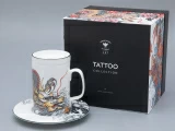 Бокал с крышкой и блюдцем в подарочной упаковке, форма top. рисунок Tattoo Dragon (Татуировка Дракон) арт. 81.31627.00.1, Бокал с крышкой и блюдцем в подарочной упаковке, форма top. рисунок Tattoo Dragon (Татуировка Дракон) арт. 81.31627.00.1,