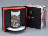 Бокал с крышкой и блюдцем в подарочной упаковке, форма top. рисунок Tattoo Dragon (Татуировка Дракон) арт. 81.31627.00.1, Бокал с крышкой и блюдцем в подарочной упаковке, форма top. рисунок Tattoo Dragon (Татуировка Дракон) арт. 81.31627.00.1,
