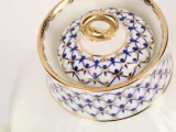 Сахарница форма Волна рисунок Кобальтовая сетка, арт. 80.06535.00.1, Сахарница форма Волна рисунок Кобальтовая сетка, арт. 80.06535.00.1,