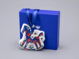 Елочная игрушка в подарочной упаковке форма Лошадка рисунок Синяя, арт. 81.34340.00.1, Елочная игрушка в подарочной упаковке форма Лошадка рисунок Синяя, арт. 81.34340.00.1,