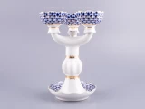 Подсвечник Трехрожковый Тюльпан Кобальтовая сетка арт. 80.07627.00.1, Подсвечник Трехрожковый Тюльпан Кобальтовая сетка арт. 80.07627.00.1,