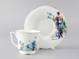 Чашка с блюдцем чайная форма Юлия рисунок Весна/Spring, арт. 81.29412.00.1, Чашка с блюдцем чайная форма Юлия рисунок Весна/Spring, арт. 81.29412.00.1,