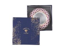 Подарочный набор форма Подсвечник круглый рисунок Сетка Блюз арт. 81.28010.00.1