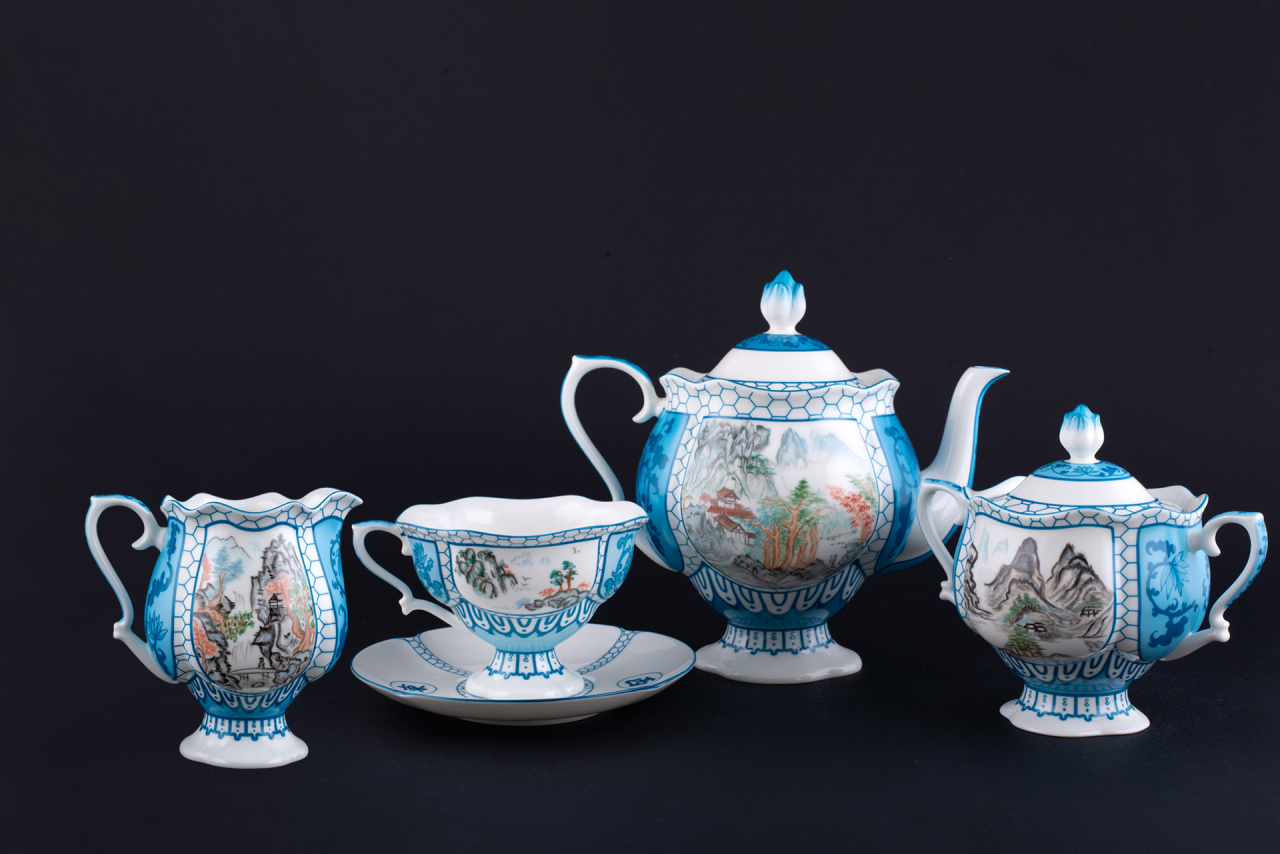 Сервиз чайный Горы и воды на форме Наташа арт 81.19889.00.1, 