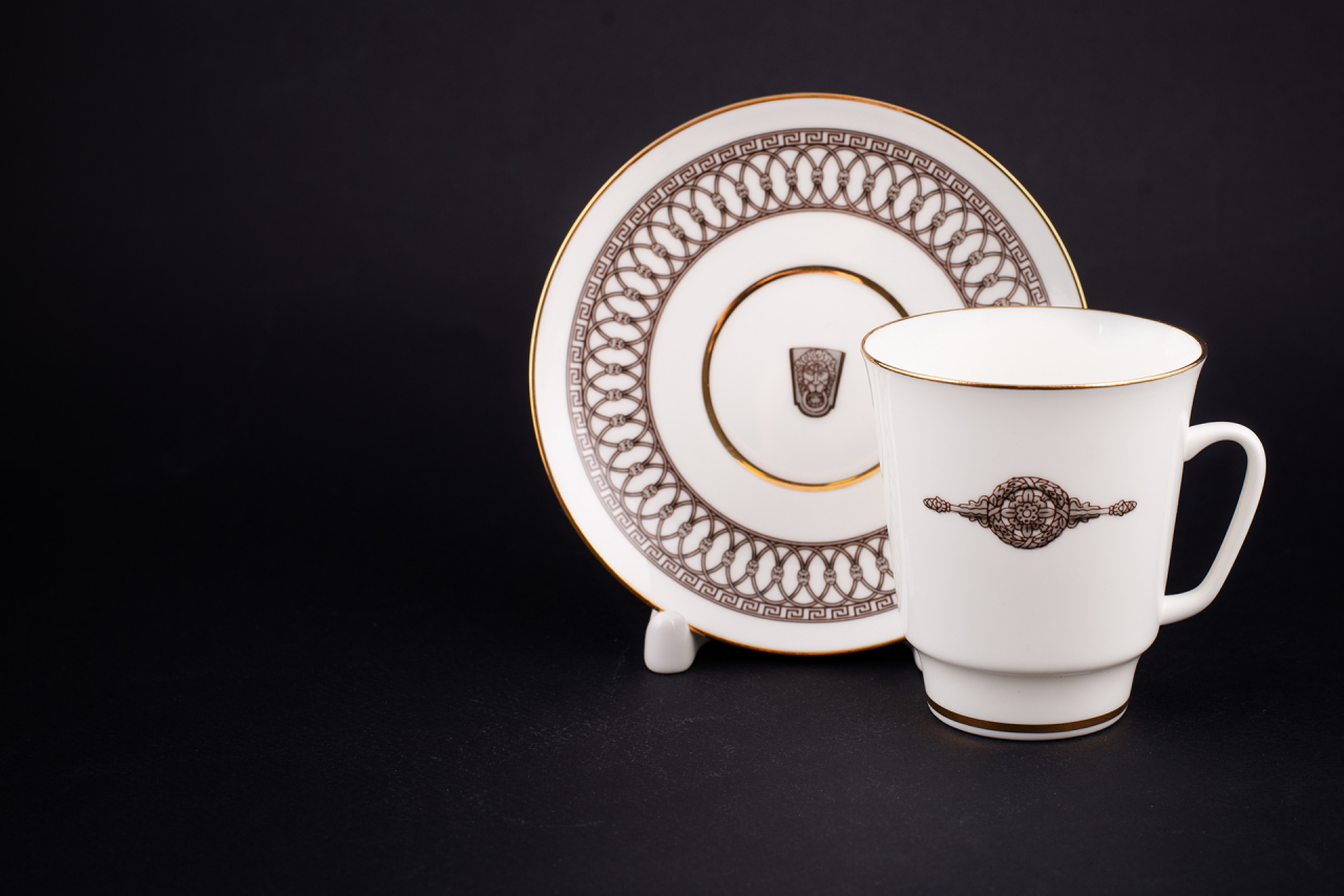 Чашка с блюдцем Кружево города, Университетская набережная, форма Майская, арт 61.21018.00.1, 