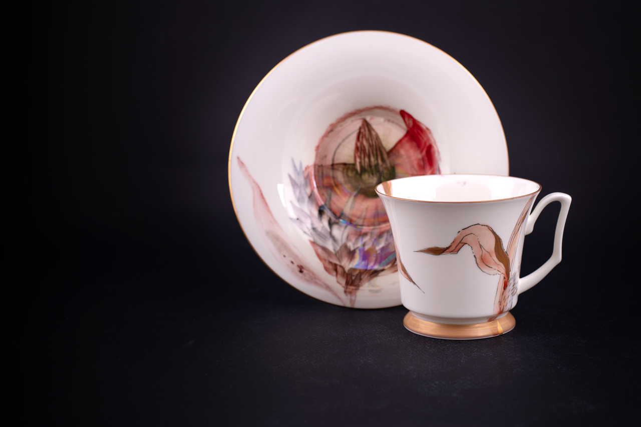 Чашка с блюдцем чайная, форма Юлия, рисунок Татьянин день арт. 41.00180.00.1, 