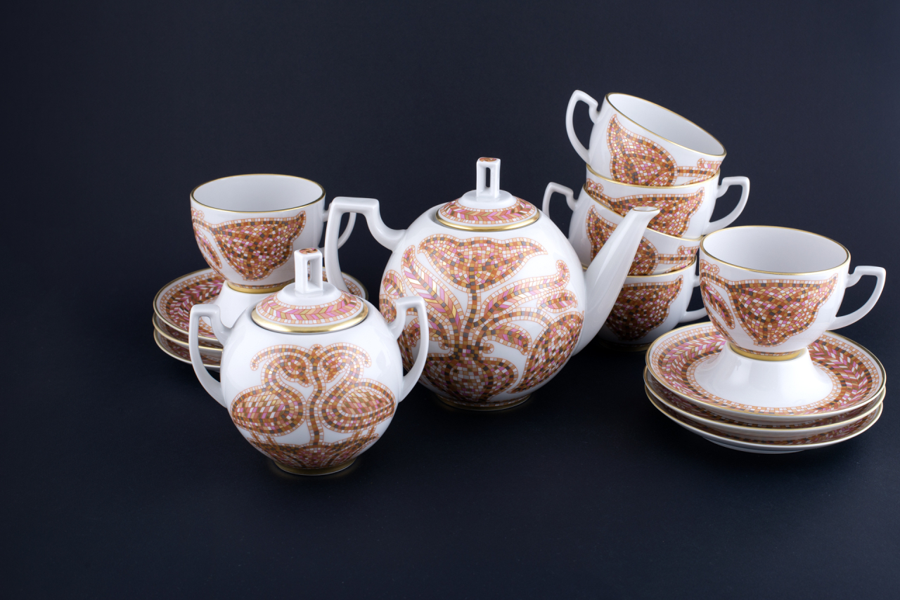 Сервиз чайный Дивный сад. День, на 6 персон, 14 предметов на форме Анданте арт 81.30457.00.1, 