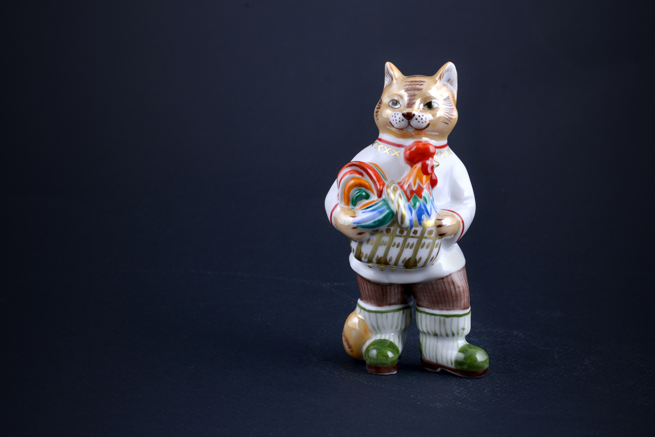 Скульптура Кот с петушком, арт 62.21242.00.1, 