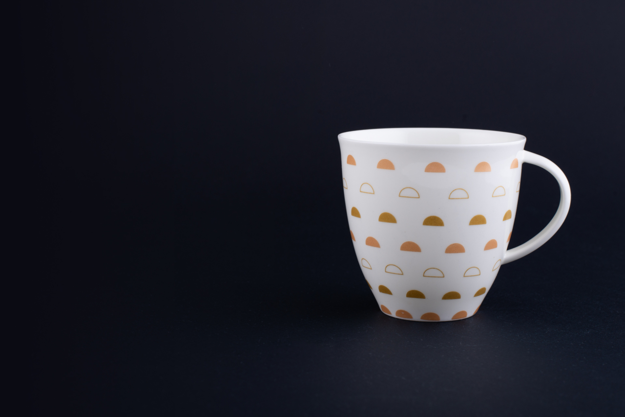 Чашка чайная Крем-брюле на форме Оливия, рисунок 4, арт 60.15935.00.1, 