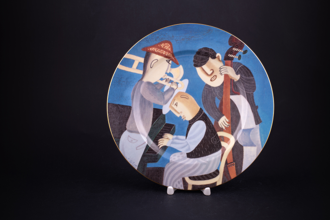 Декоративная тарелка 265 мм, Трио на форме Mazarin, арт 45.00882.00.1, 