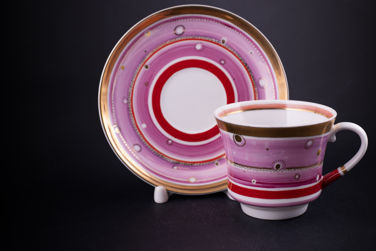 Чашка с блюдцем 220мл, Зима в розовом, форма Банкетная арт 61.21043.00.1, 