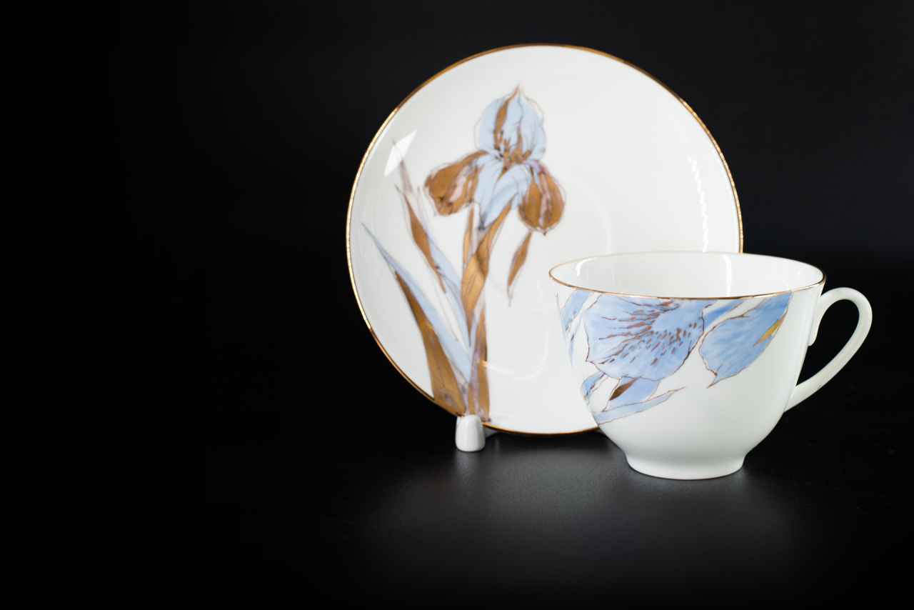 Чашка с блюдцем Любимые Цветы Модерна 2, на форме Весенняя, арт 61.20999.00.1, 