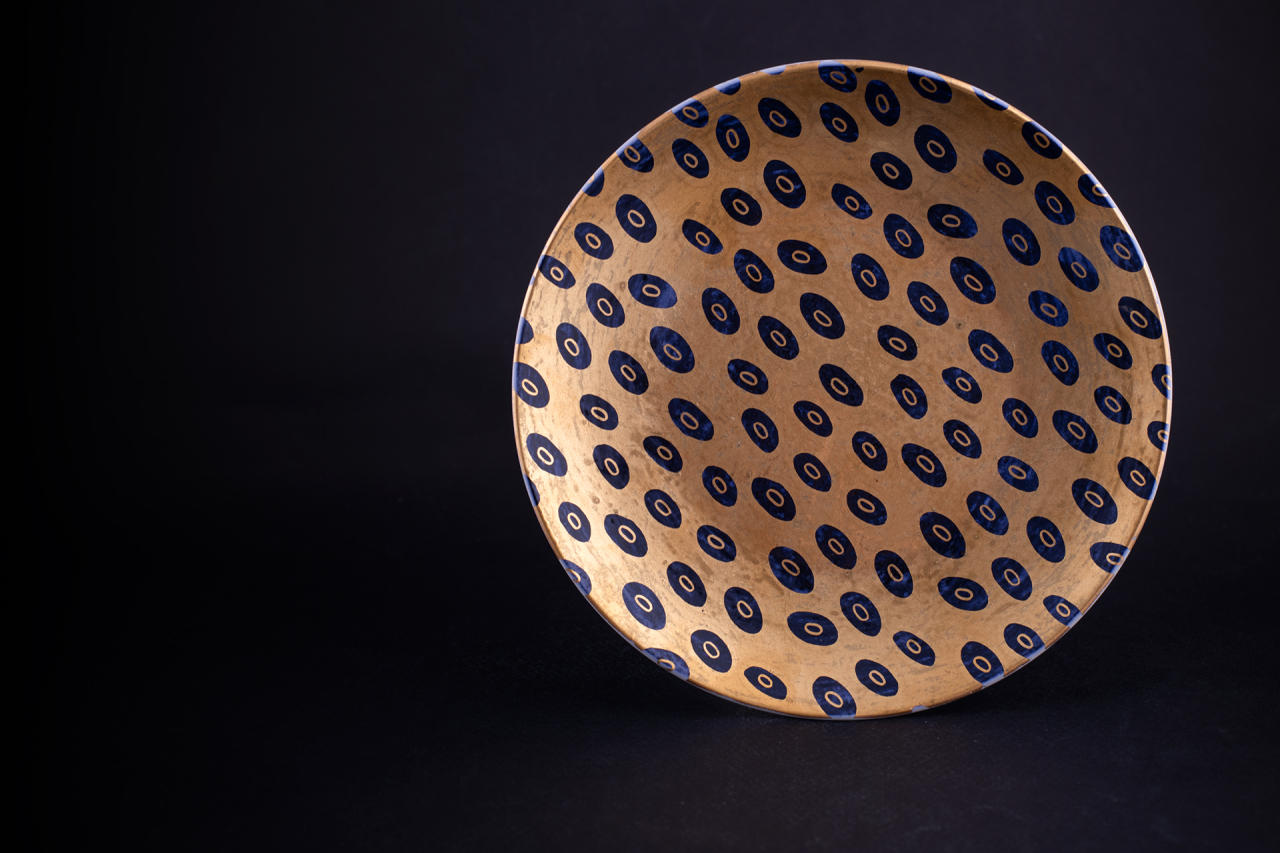 Декоративная тарелка 195 мм, форма Эллипс, рисунок Следы, арт 60.16359.00.1, 