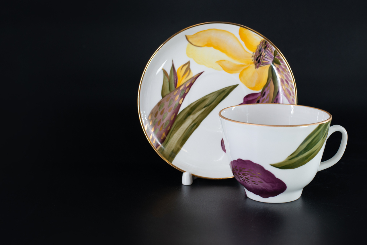 Чашка с блюдцем Жаркий день, на форме Подарочная, арт 41.00175.00.1, 