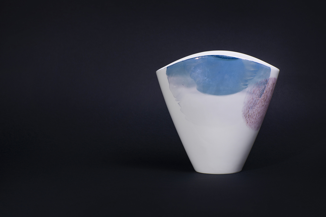 Ваза форма Утренний цветок, рисунок Атмосферные явления, арт 60.15872.00.1, 