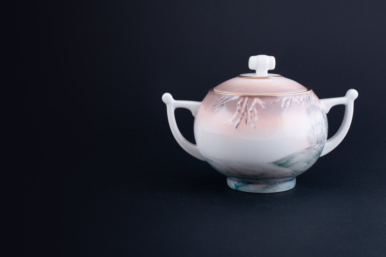 Сахарница Зима в деревне на форме Кострома арт 40.03498.00.1, 