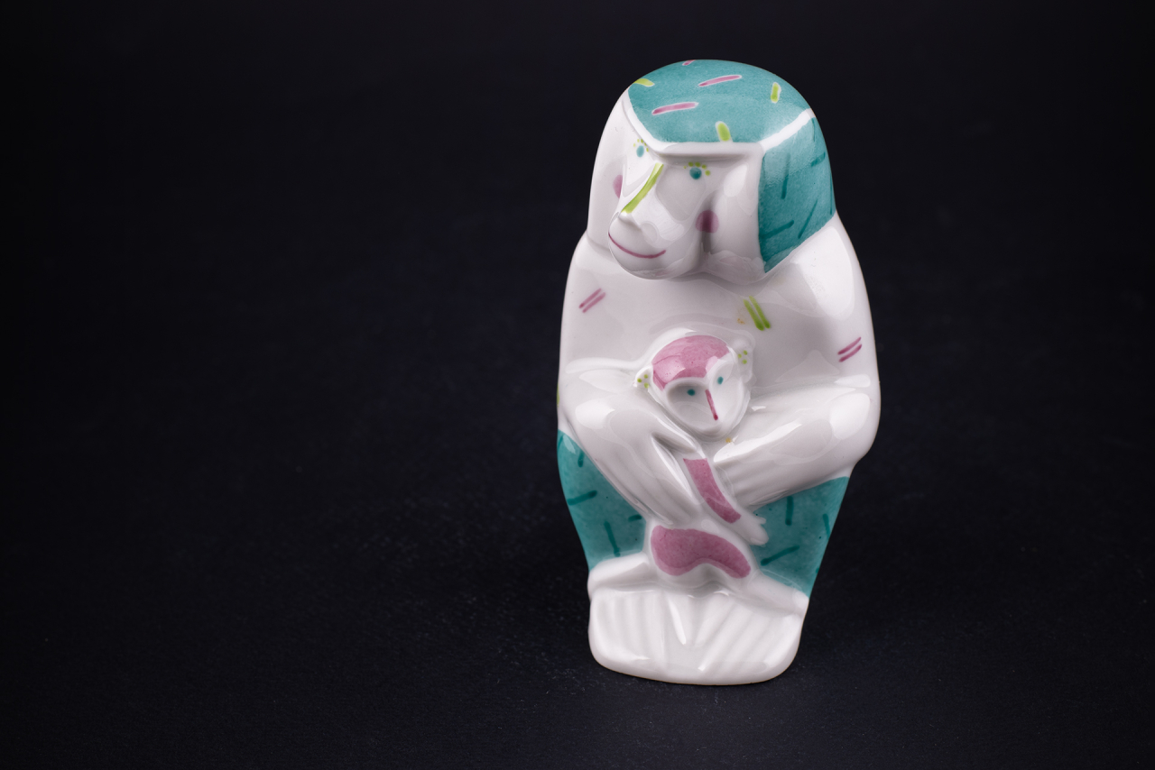 Скульптура Павиан с розовым детенышем, арт 62.08845.00.1, 