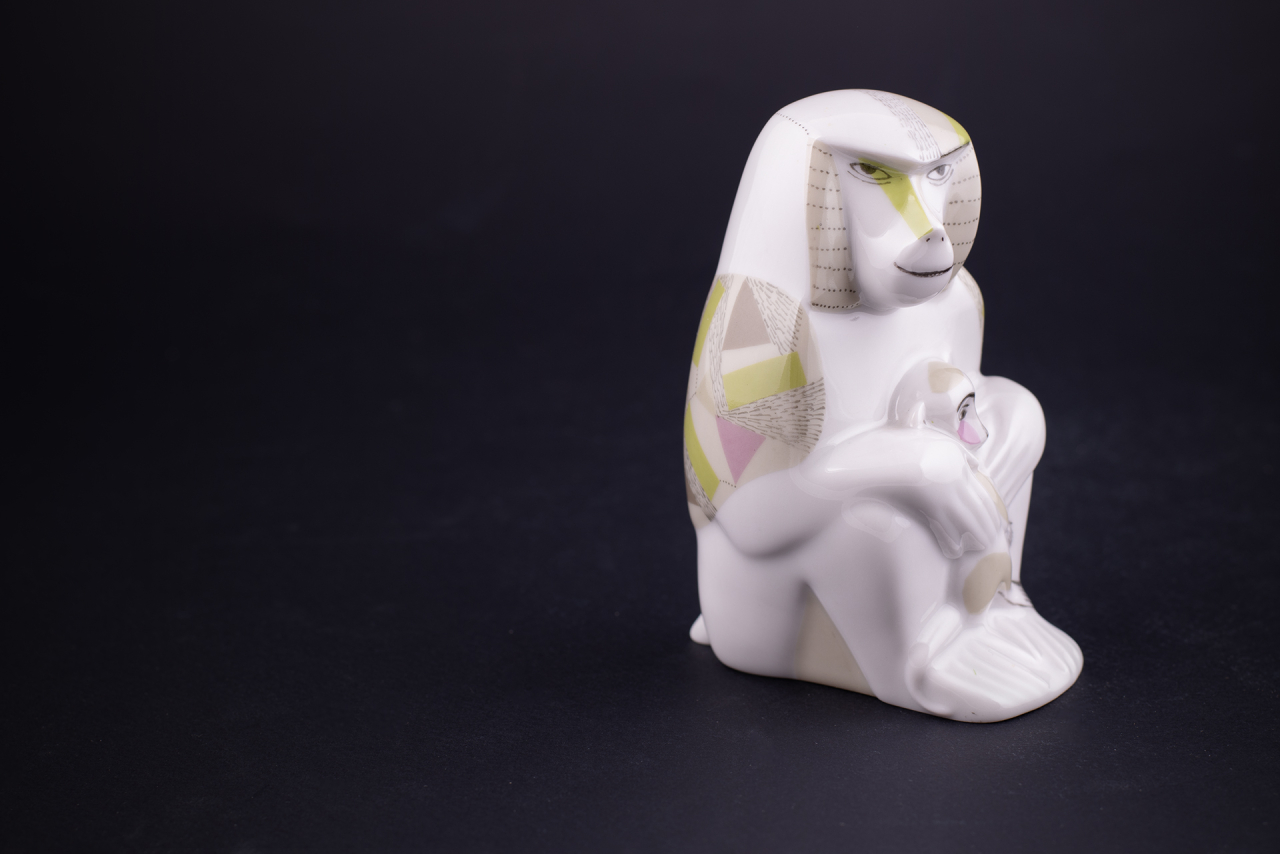 Скульптура Павиан с детенышем, Папа павиан, арт 62.09308.00.1, 