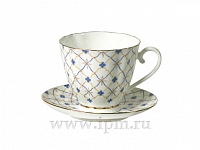 Чашка с блюдцем чайная 200 мл форма Гвоздика рисунок Ретро арт. 81.16066.00.1