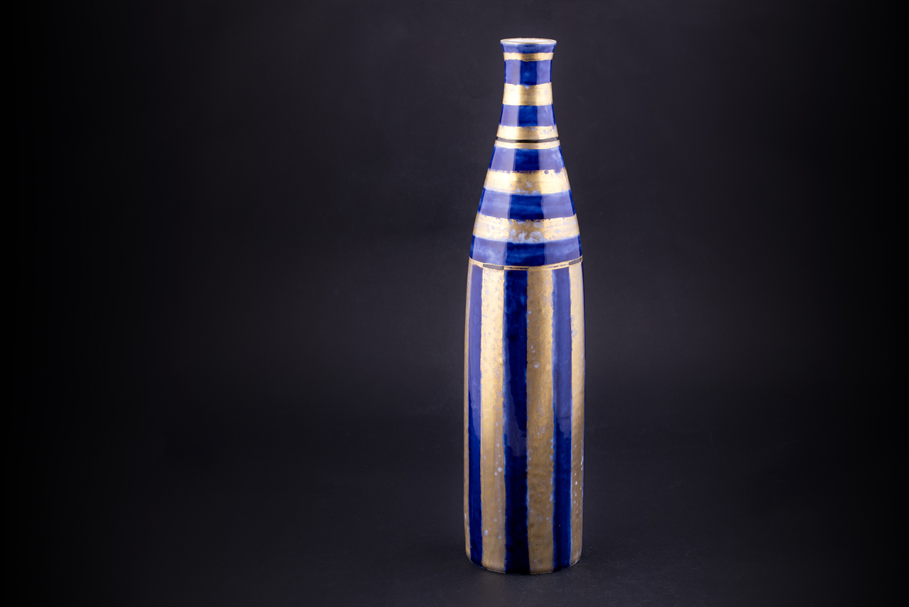 Ваза Бутыль в полоску на форме Бутыль, арт 60.08973.00.1, 