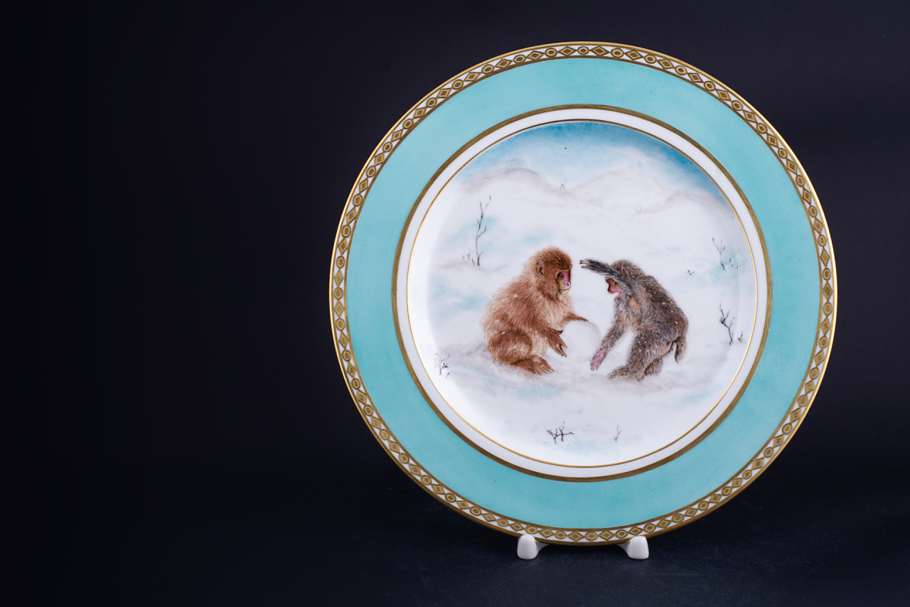 Декоративная тарелка Японские Макаки, на форме Mazarin, арт 60.03554.00.2, 