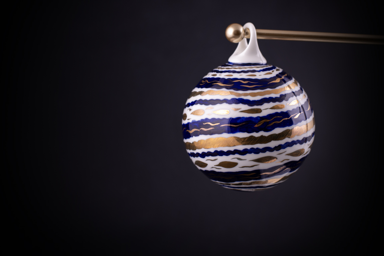 Елочная игрушка Шар, рисунок Реченька, арт 60.15219.00.1, 