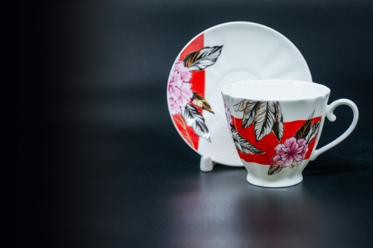 Чашка с блюдцем Красная Роза, на форме Гвоздика, арт 61.20991.00.1, 