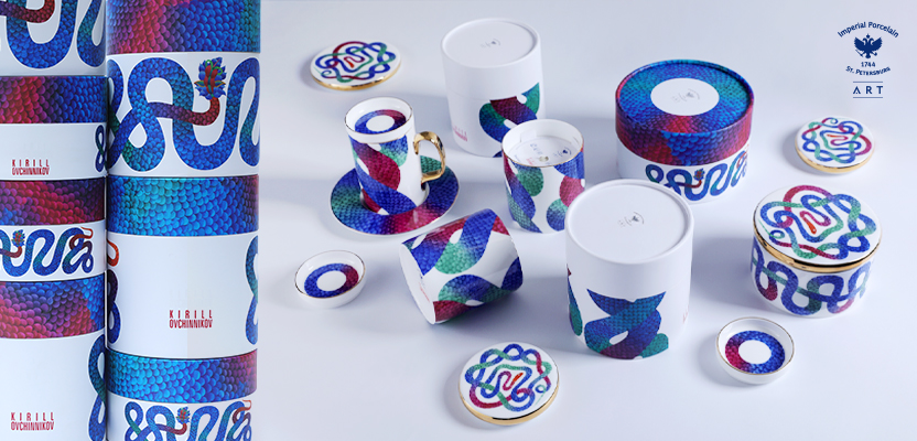 Коллекция фарфора Лунный змей от российского дизайнера Кирилла Овчинникова