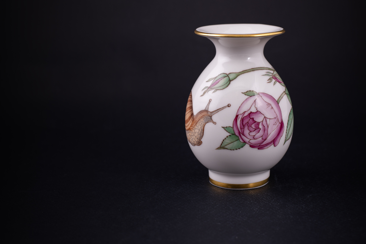 Ваза Улитка и розовый куст, на форме Березка № 6, арт 60.09237.00.1, 