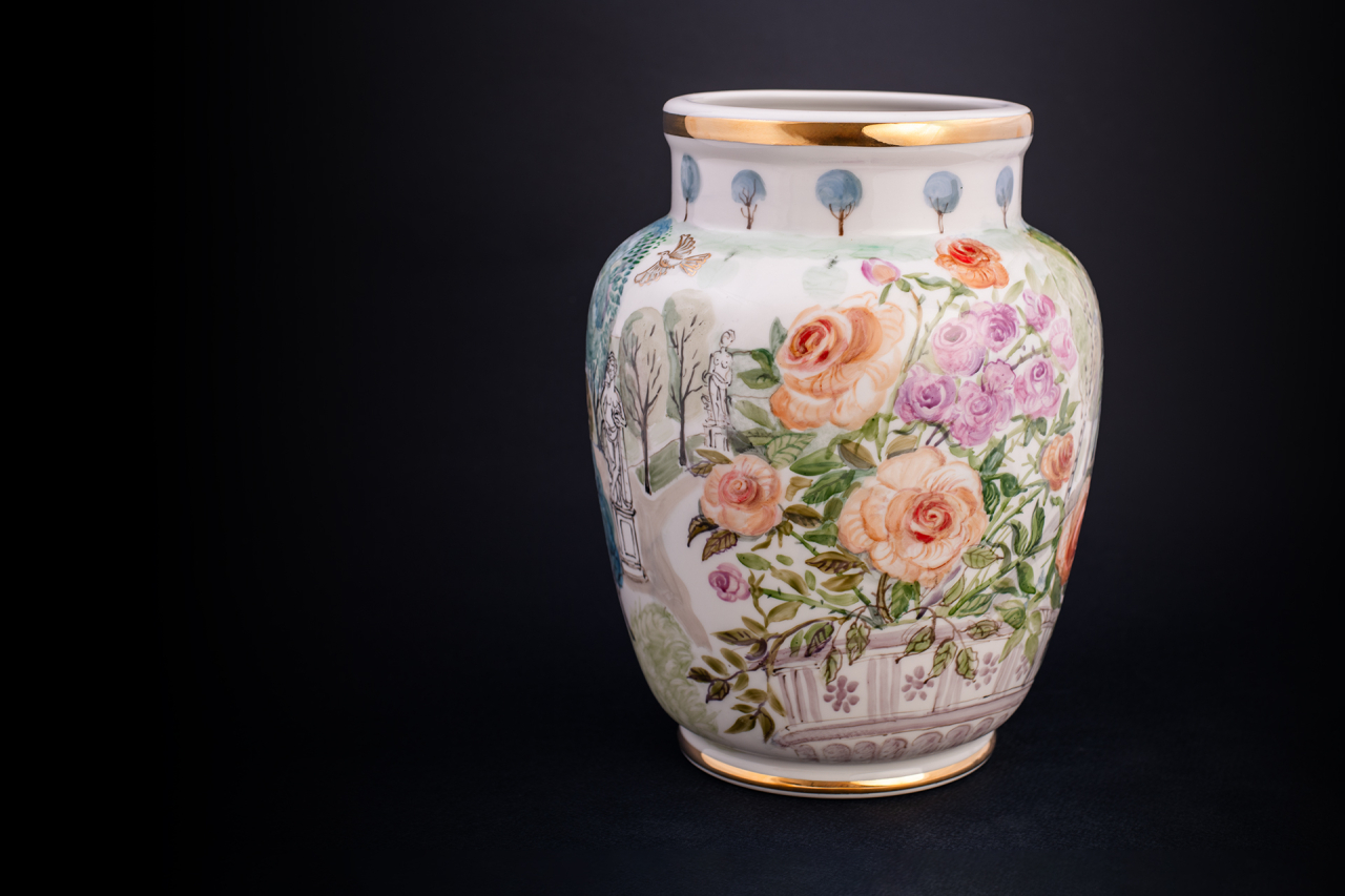 Ваза В летнем саду на форме Китайская, малый размер арт 45.09540.00.1, 