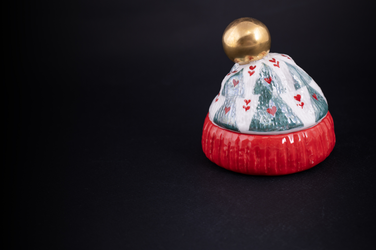 Шкатулка Детская шапочка, рисунок Ёлки, арт 60.16410.00.1, 