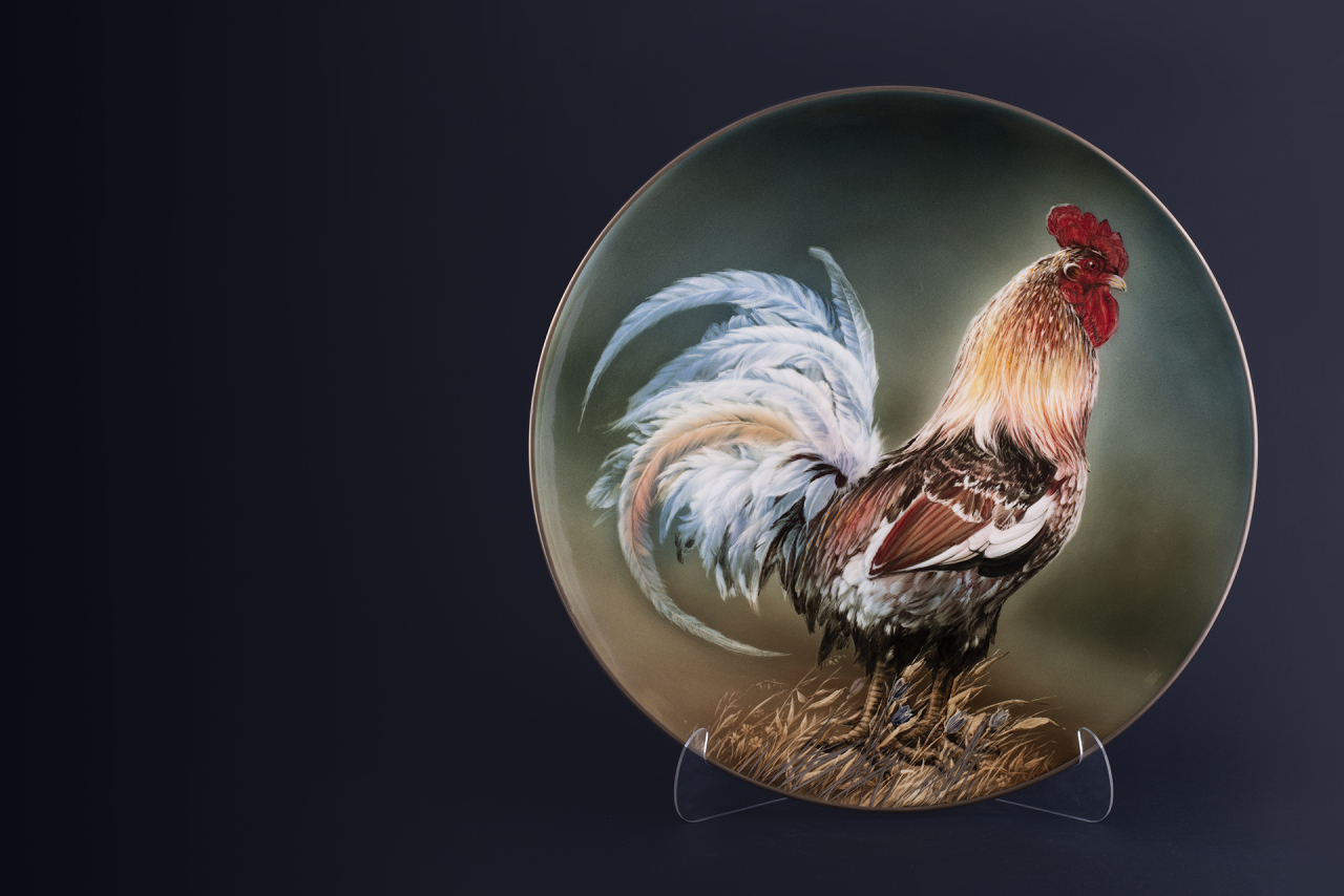 Декоративное блюдо Серия "Гороскоп" Год Петуха  на форме Круглая арт 60.14809.00.1, 