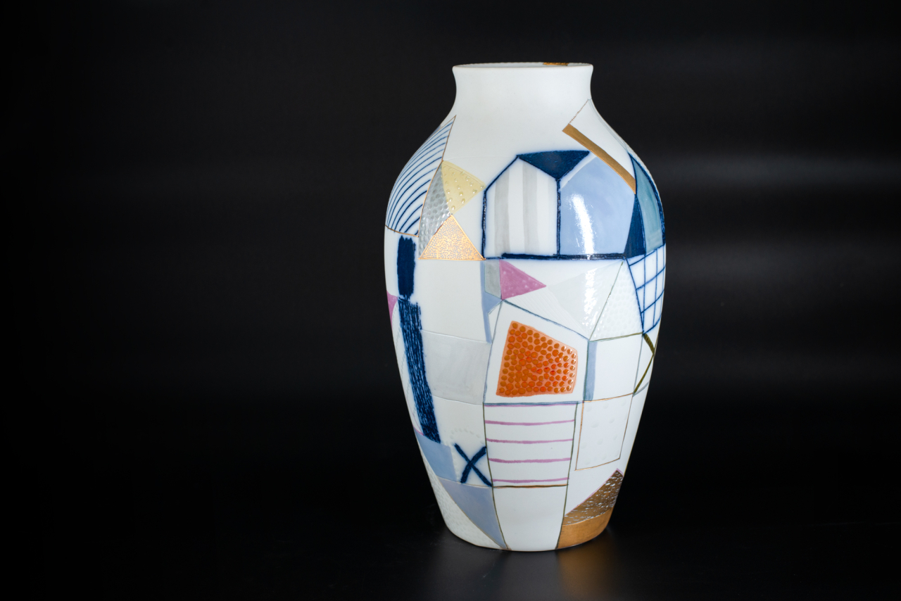 Ваза Город на форме Ламповая, арт 60.15595.00.1, 