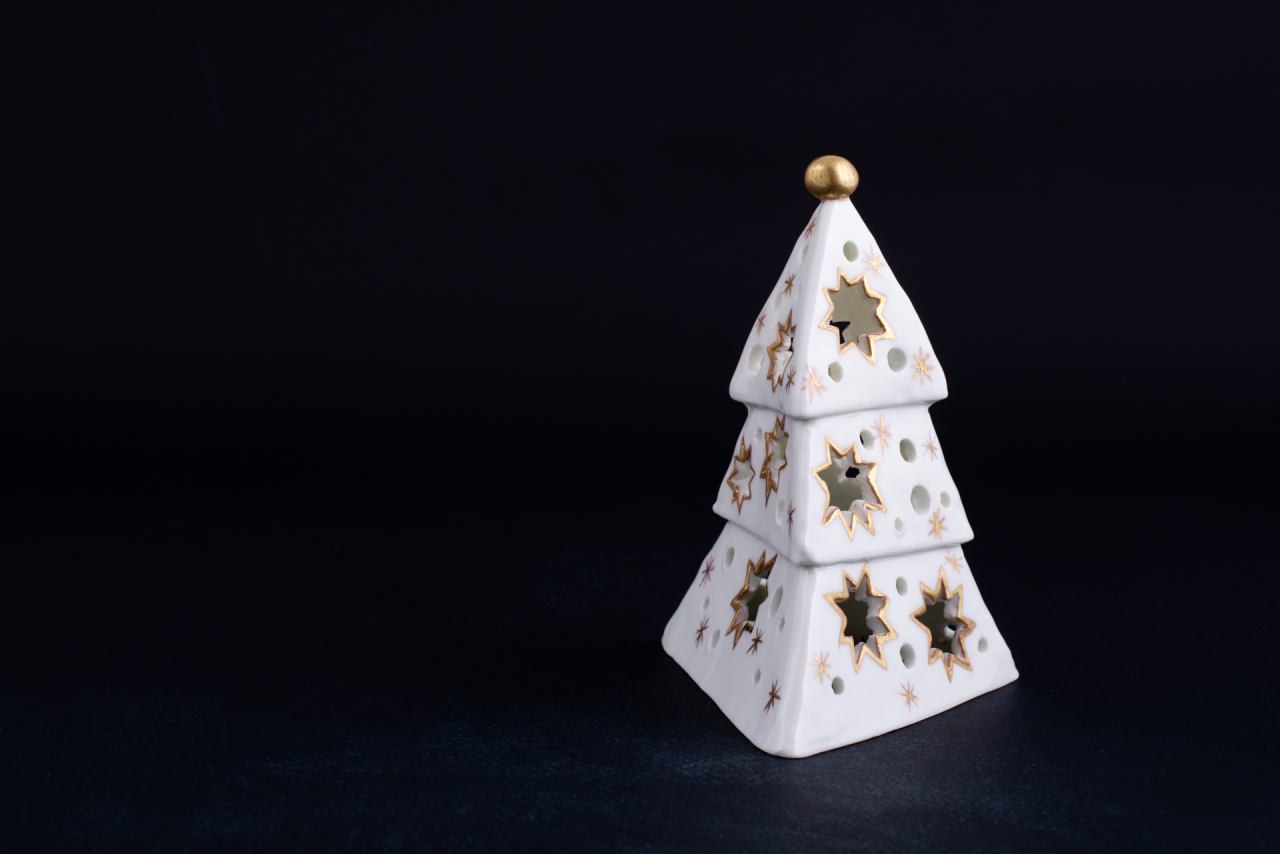 Подсвечник Елочка-звезда, рисунок Золотой, арт 60.15275.00.1, 