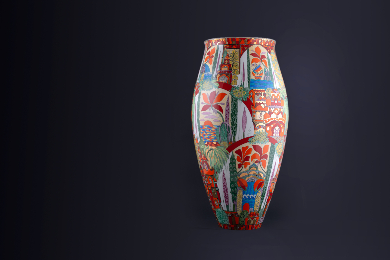 Ваза Экзотические фантазии на форме Молодежная, большой размер, арт 80.62387.00.1, 