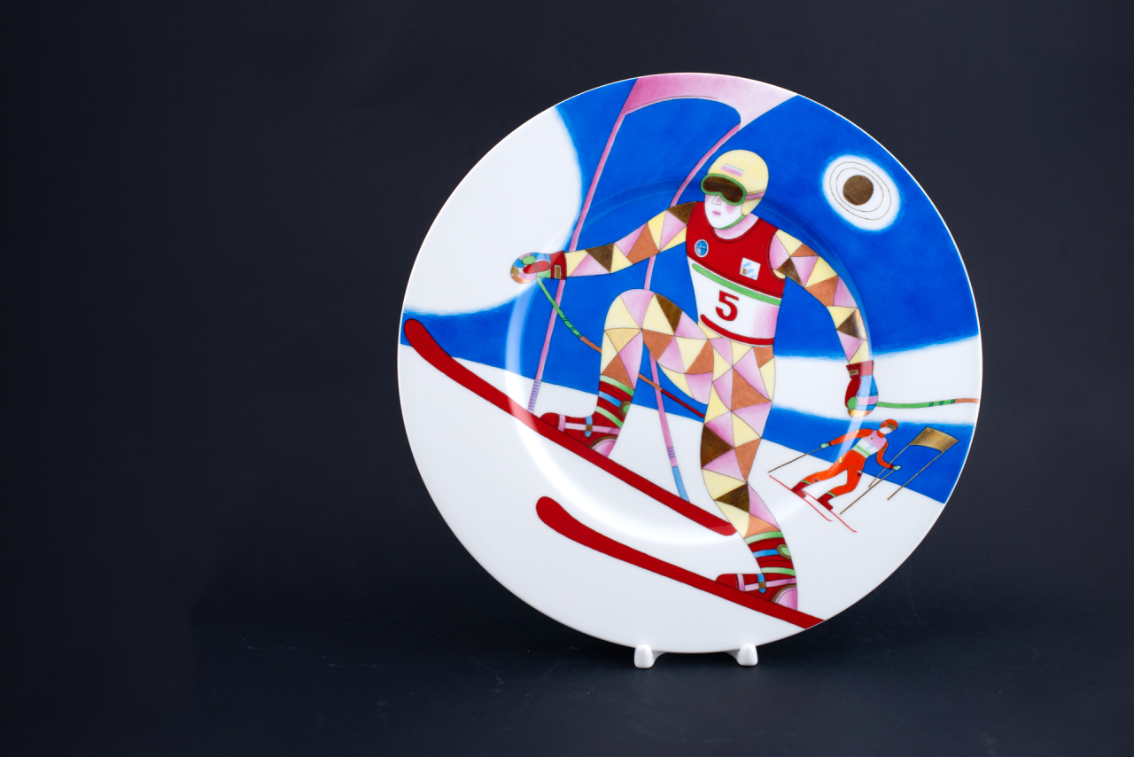 Декоративная тарелка Горные Лыжи на форме Mazarin, арт 60.07772.00.5, 