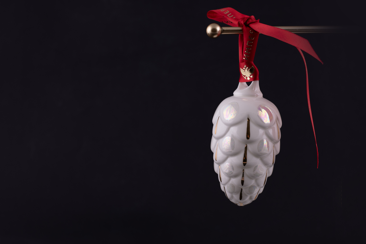 Елочная игрушка Шишка, рисунок Снежная, арт 60.21176.00.1, 