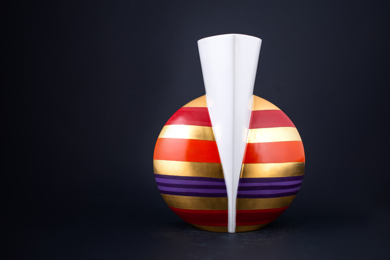 Ваза Полосатая на форме Юкатан Круг, арт 60.06682.00.1, 