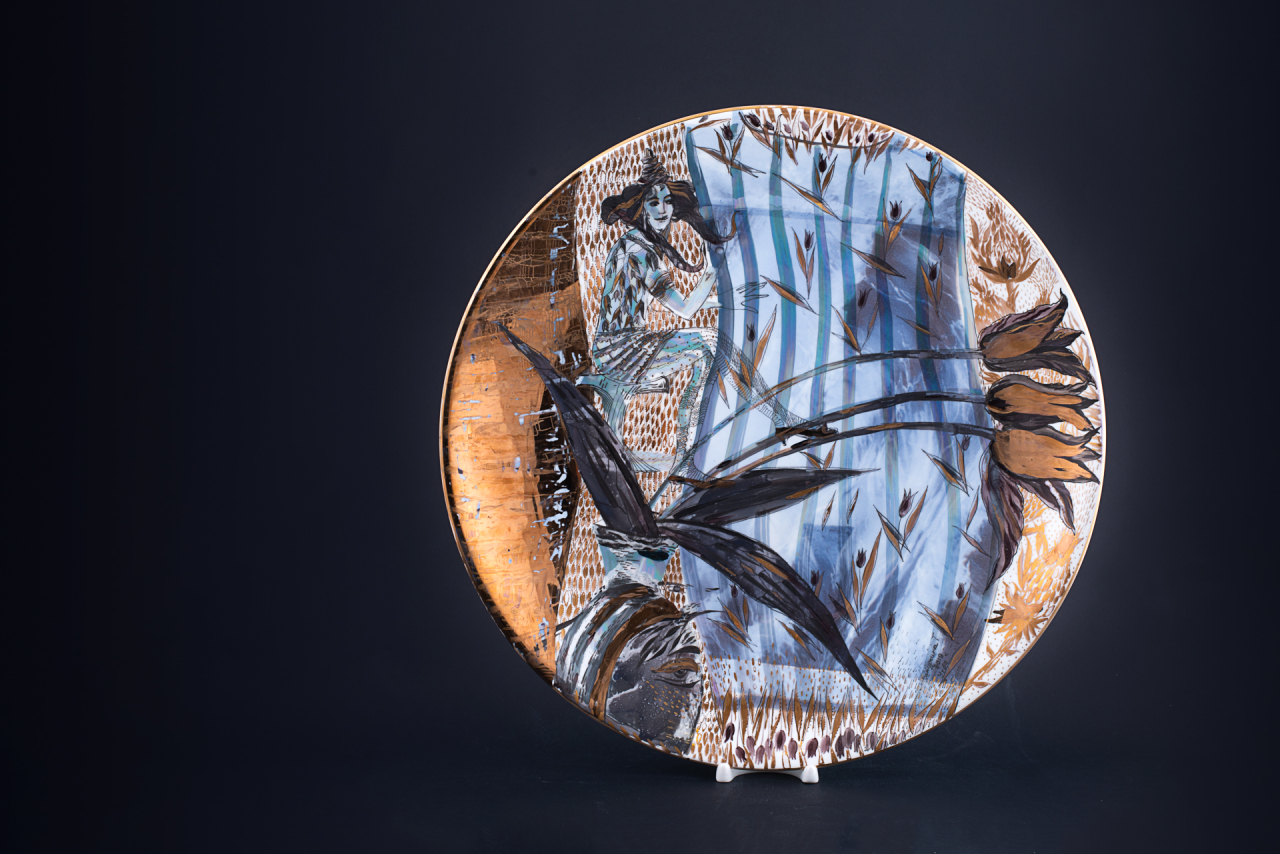 Блюдо декоративное Утро, на форме Круглая 430 мм, арт 60.13374.00.1, 