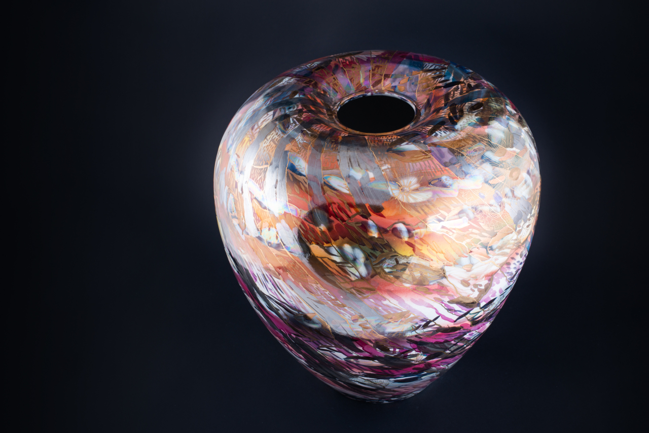 Ваза Красное море Шторм, на форме Антоновка, арт. 60.15405.00.1, 