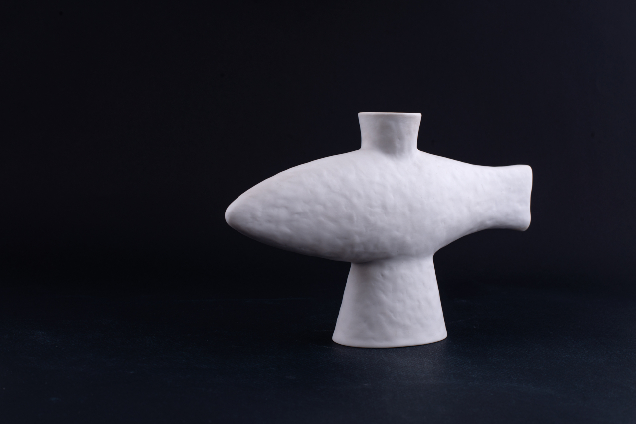 Подсвечник Рыба малый размер, Белая, арт 60.01874.00.1, 